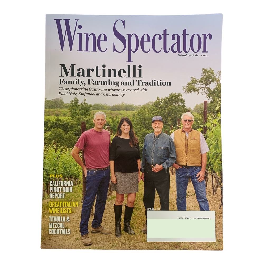 Wine Spectator Magazine September 30 2023 Martinelli Family Farming Tradition